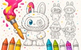 Labubu Doll Coloring Book Game for Kids