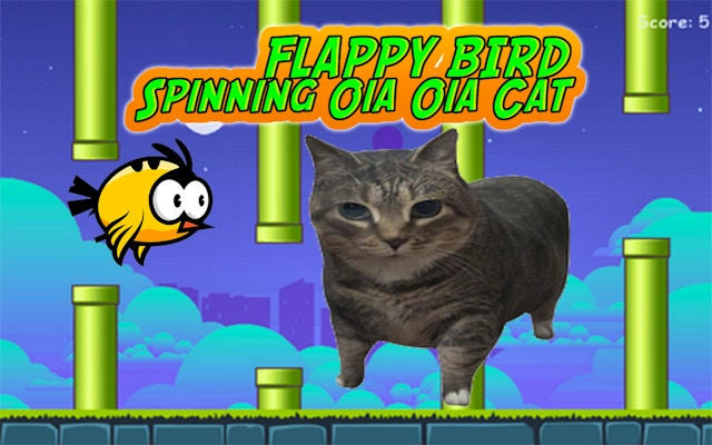Flappy Bird Spinning Oia Oia Cat Game
