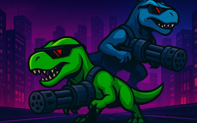 DinoGunz: Dual Dino Runner