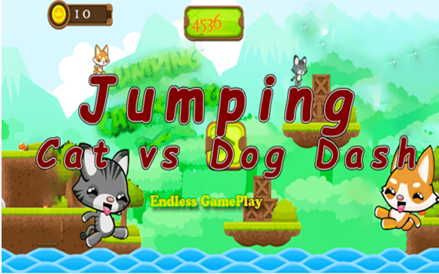 Jumping Cat vs Dog Dash - Fun Platformer Game