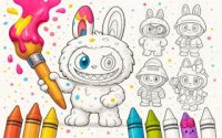 Labubu Doll Coloring Book Game for Kids