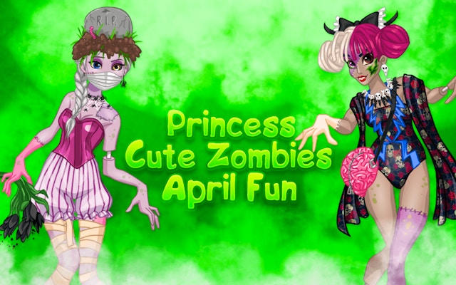 Princess Cute Zombies April Fun - Zombie Makeover Game