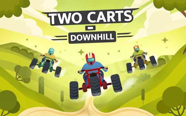 Two Carts Downhill - Dual Racing Challenge