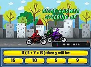 Bike Racing Math: Algebra Online Game - Racing Puzzle Game
